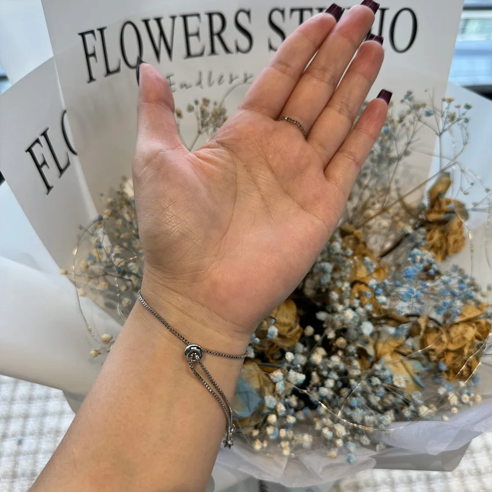 Stonefans Luxury Flower CZ Finger Bracelet Ring Hand Chain for Women Adjustable Fairy Slave Bracelet Back Hand Jewelry Gift