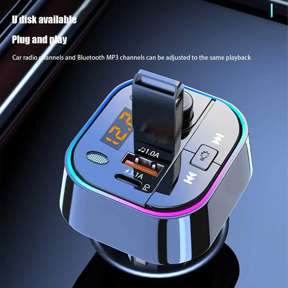 FM Transmitter BT Car Radio BT BT FM Transmitter With Compact Exquisite Design Multifunctional Fast Charging BT Adapter For