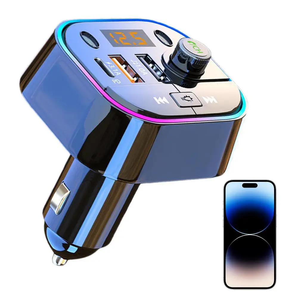 FM Transmitter BT Car Radio BT BT FM Transmitter With Compact Exquisite Design Multifunctional Fast Charging BT Adapter For