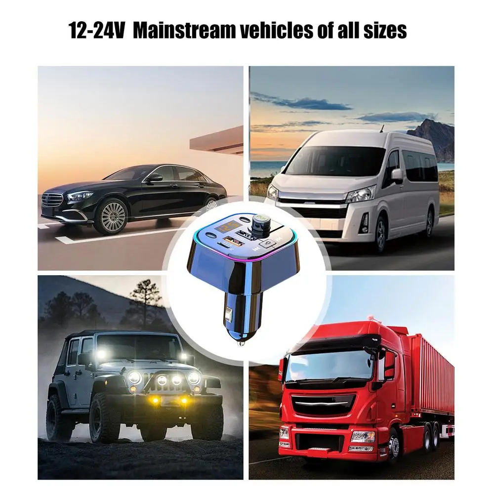 FM Transmitter BT Car Radio BT BT FM Transmitter With Compact Exquisite Design Multifunctional Fast Charging BT Adapter For
