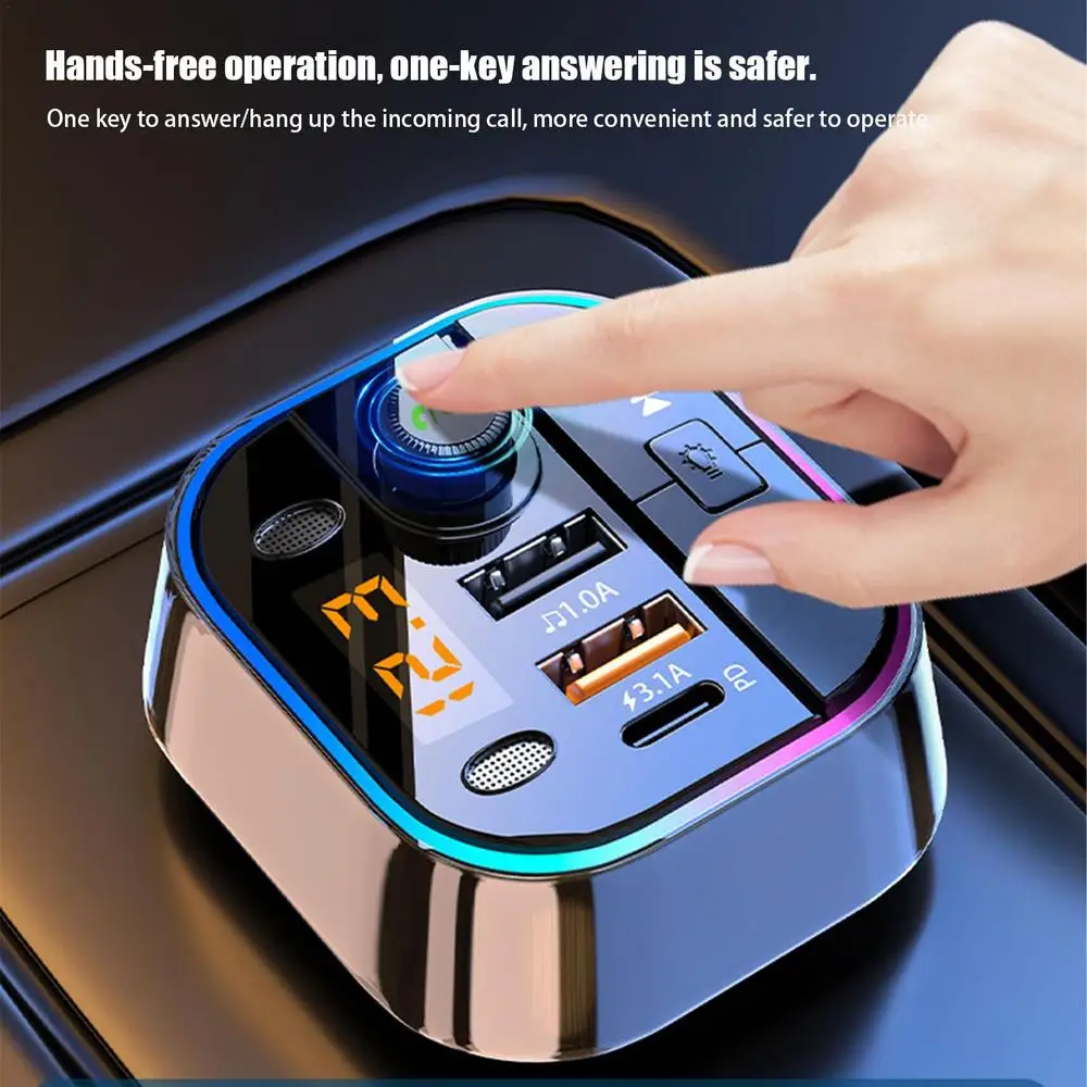 FM Transmitter BT Car Radio BT BT FM Transmitter With Compact Exquisite Design Multifunctional Fast Charging BT Adapter For