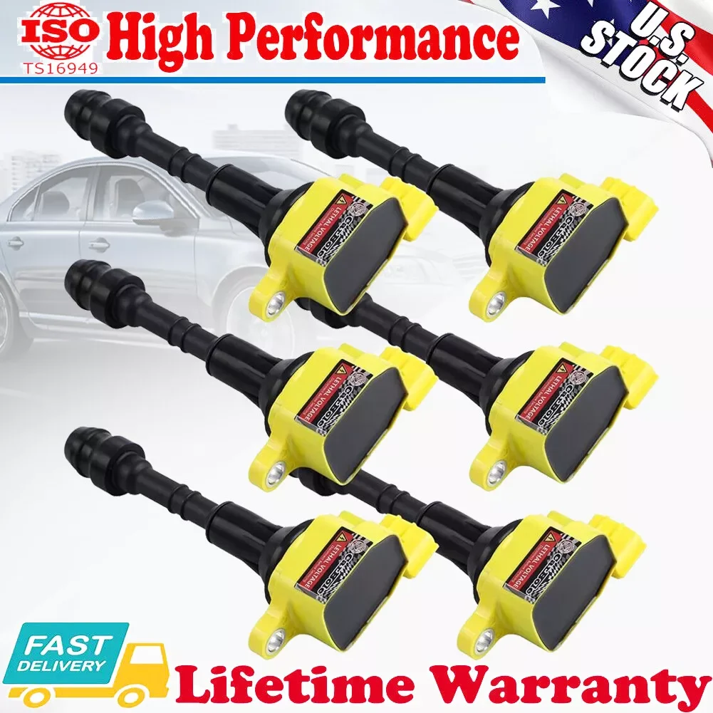 Set of 6 Ignition Coil For 2002-2008 Nissan Frontier Pathfinder Maxima UF349