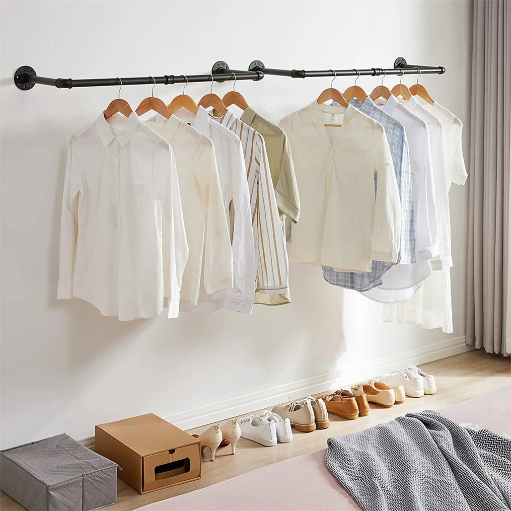 Clothes Rack Clothes Hanger Pole, Garment Bar, Closet Organizer, Garment Hanging Rod, Super Strong Bearing Metal Pipe, 2X