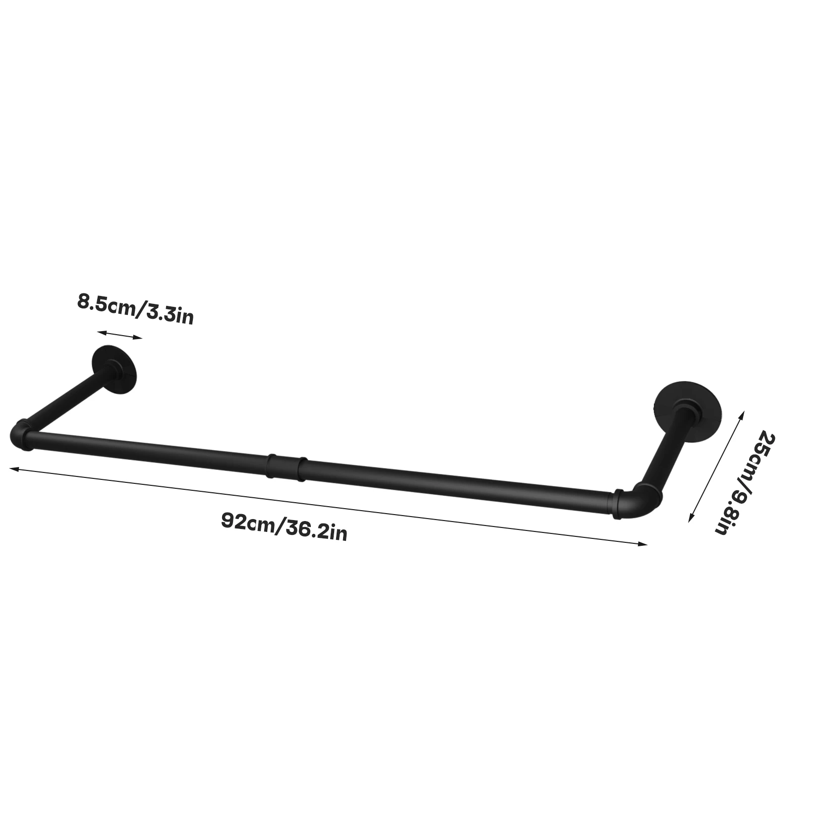 Clothes Rack Clothes Hanger Pole, Garment Bar, Closet Organizer, Garment Hanging Rod, Super Strong Bearing Metal Pipe, 2X