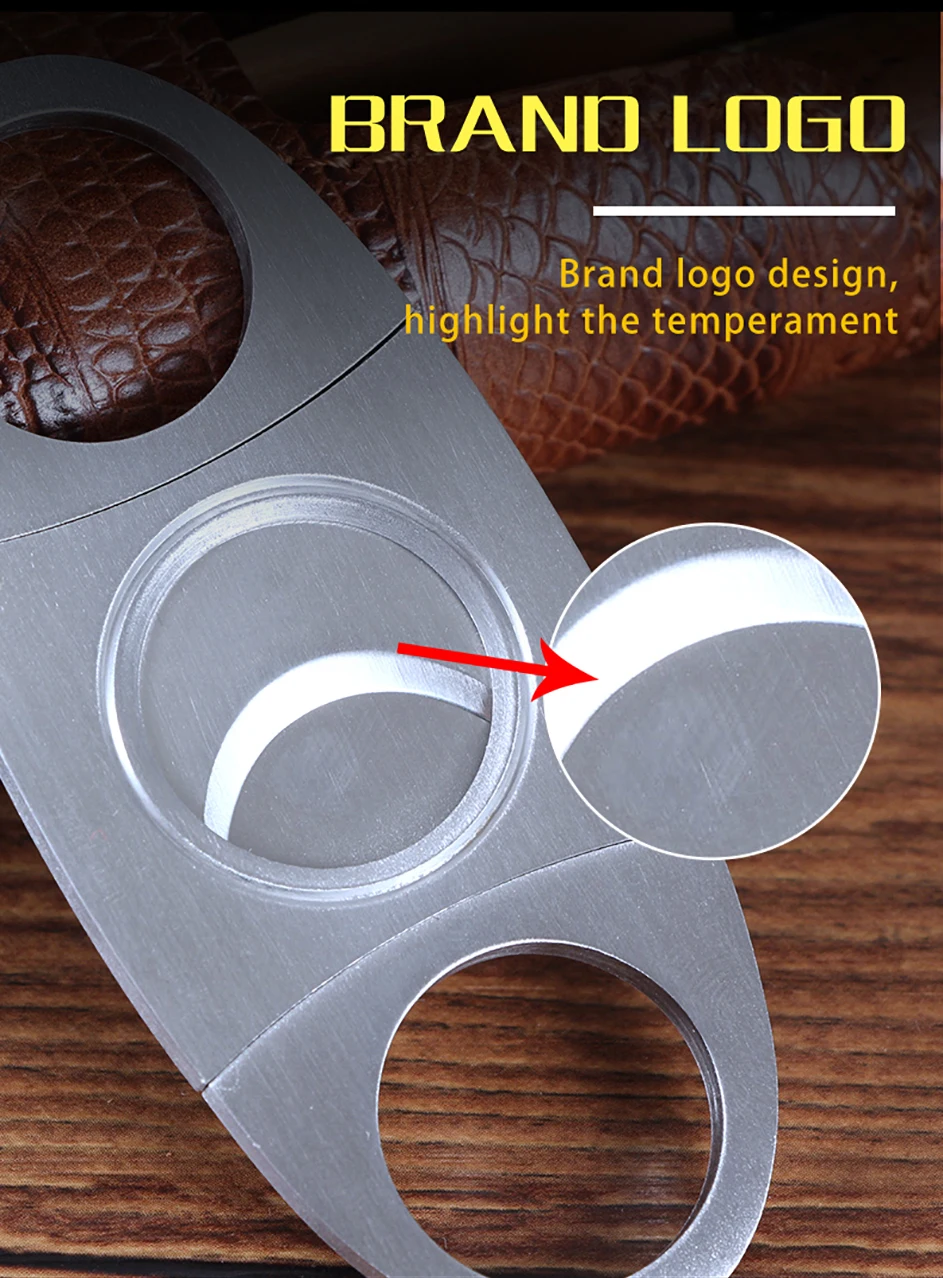GALINER Cigar Cutter Puro New Luxury Charuto Clipper Cigar Cutter Guillotine With Gift Box Accessories Cigar Scissors