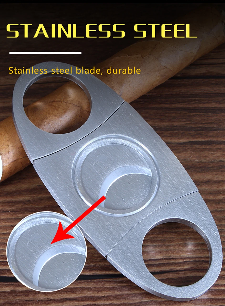 GALINER Cigar Cutter Puro New Luxury Charuto Clipper Cigar Cutter Guillotine With Gift Box Accessories Cigar Scissors