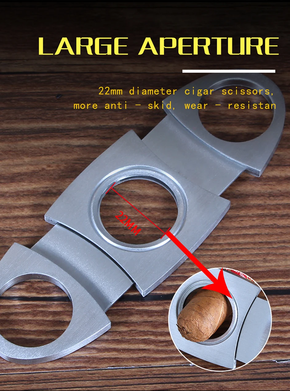 GALINER Cigar Cutter Puro New Luxury Charuto Clipper Cigar Cutter Guillotine With Gift Box Accessories Cigar Scissors