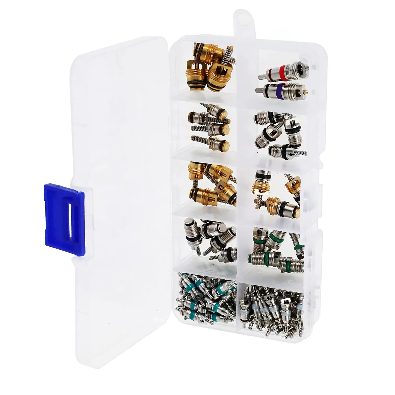 102Pcs/Set R12 & R134A Valve Core Remover Tool Installer Metal Air Conditioner Valve Stem Core Dismantling Tool For Auto Car A/C