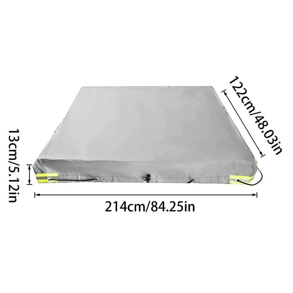 Trailer Tarp 420D Oxford Waterproof Travel Trailer RV Cover Windproof Trailer Flat Tarpaulin For Cars Transport Trailers RV