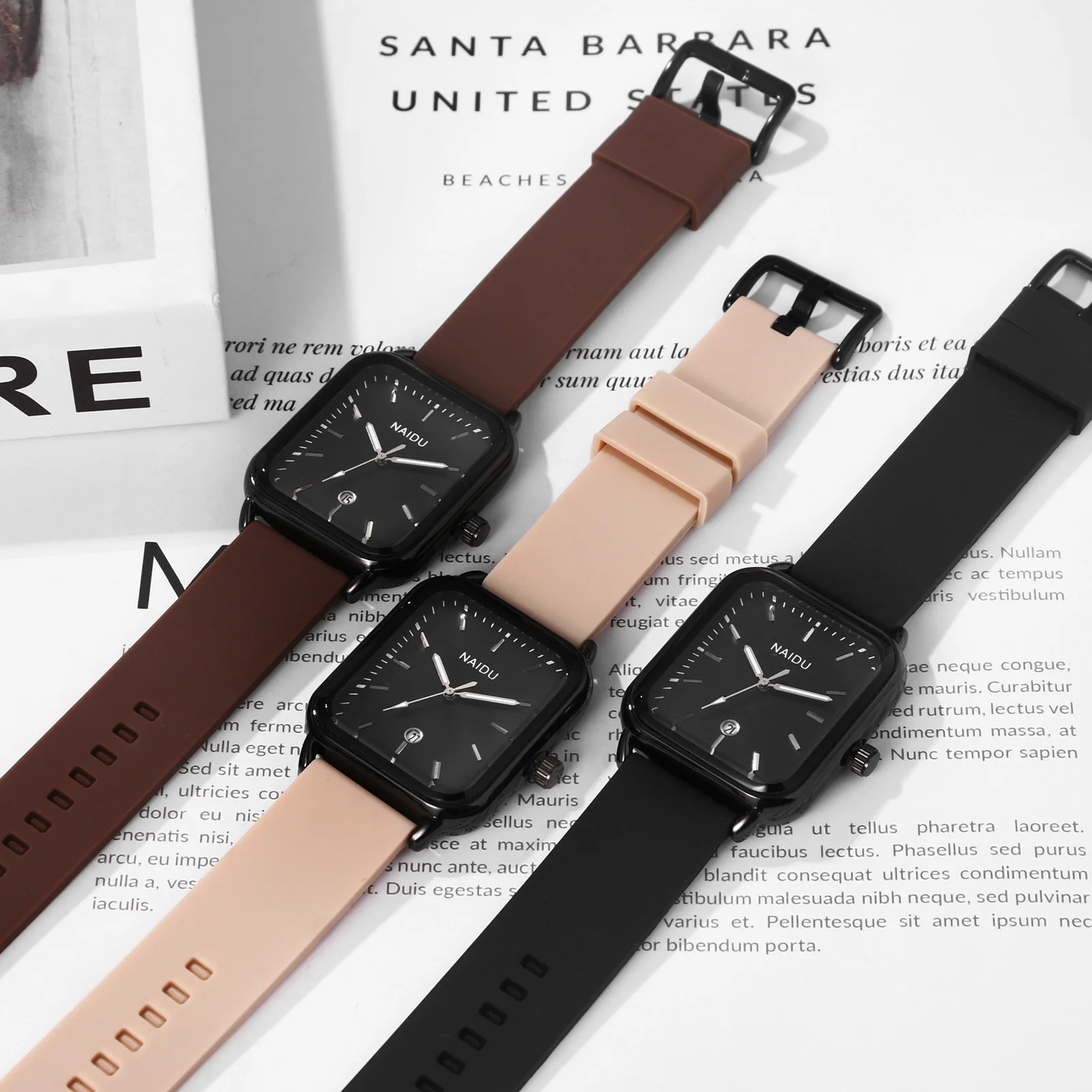 LANCARDO Silicone Sports Watch Men's and Women's Fashion Casual Analog Quartz Rectangular Watch Anniversary Gift