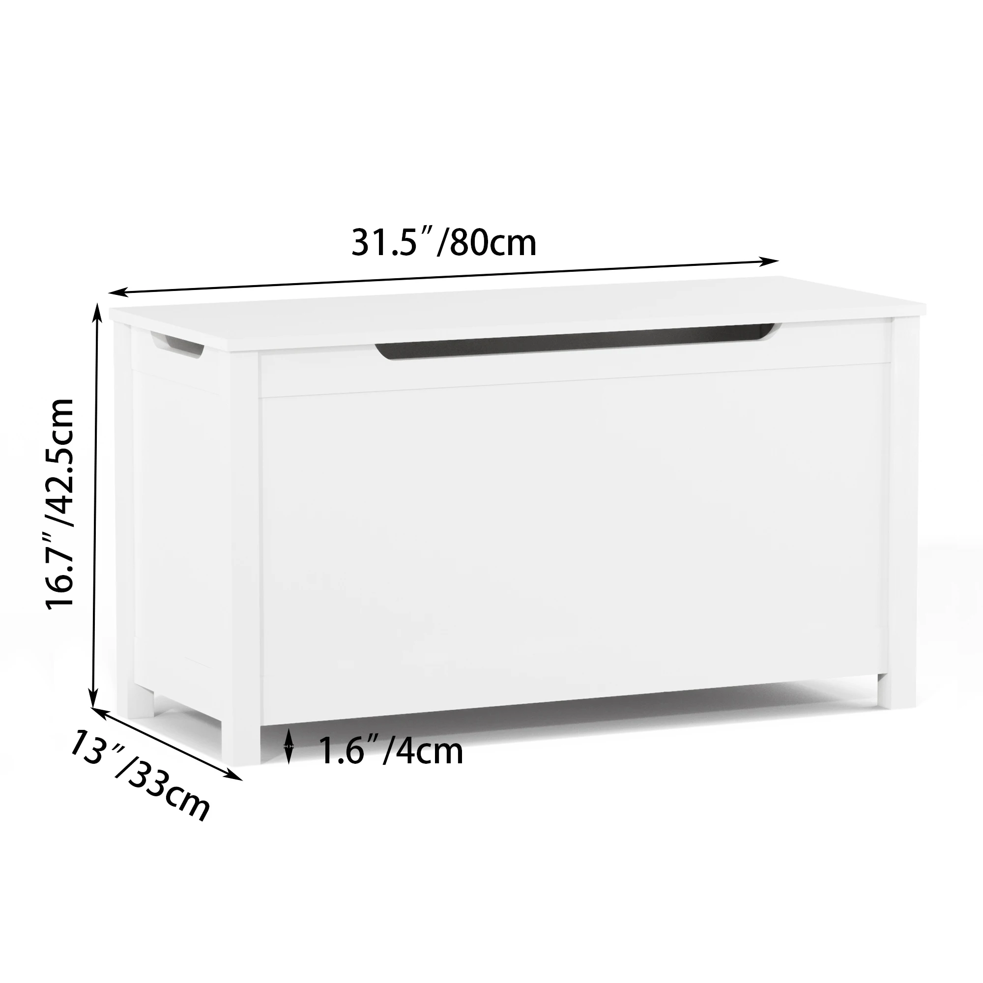 Toys Organizer Box Storage Ages 2+ Safety Hinged Lid Kids Wooden Toy Box Storage Toys Organizer