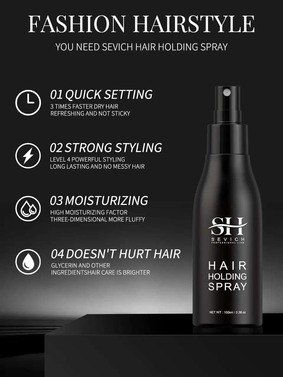 3pcs Hair Fibers Set Keratin Hair Building Styling Powder Hair Loss Instant Regrowth Thickening Powders Hairline Beard Filling