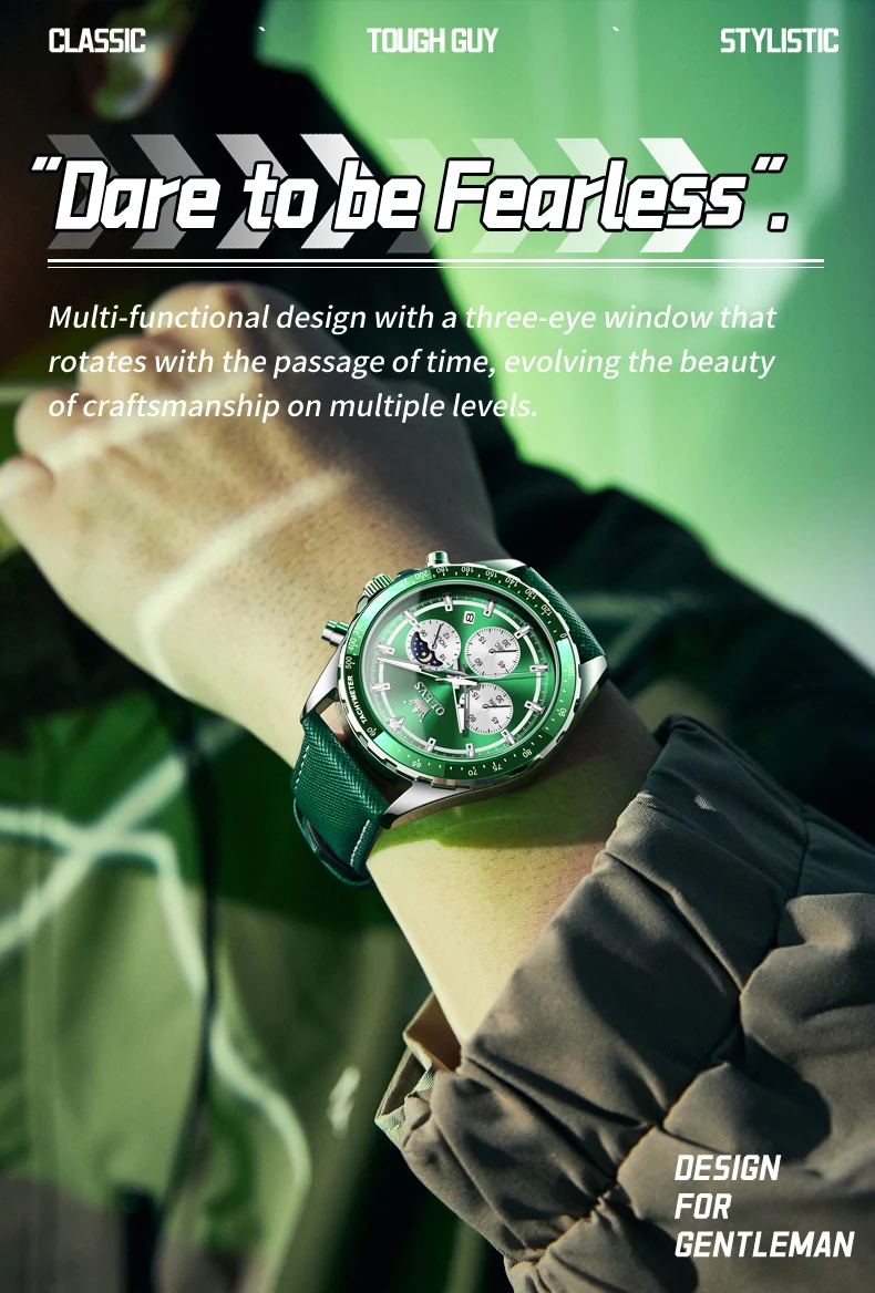 OLEVS 2945 Original Watch for Men Chronograph Waterproof Moon Phase Auto Date Male Hand Clock 2024 NEW Wristwatch Man