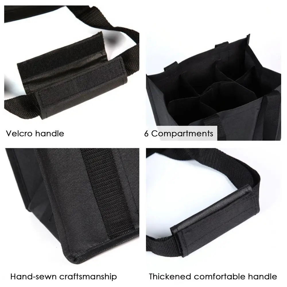 Liquor Carrier Bag Reusable Wine Carrier Bag For Travel Secure Wine Bags Travel Wine Bottle Holder Convenient For Outdoor