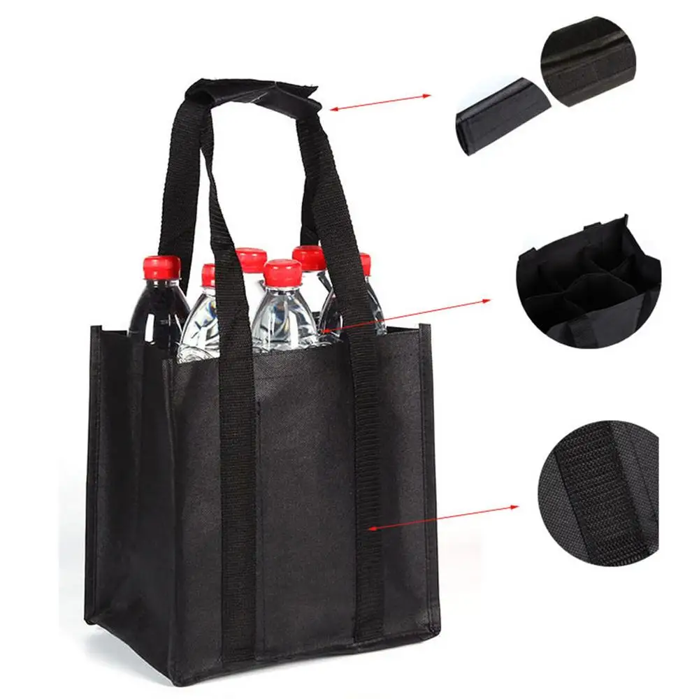 Liquor Carrier Bag Reusable Wine Carrier Bag For Travel Secure Wine Bags Travel Wine Bottle Holder Convenient For Outdoor