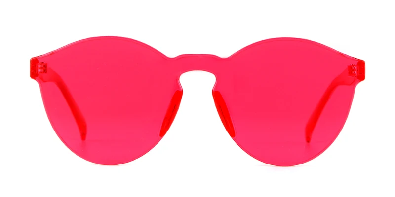 SORVINO Candy Color Sunglasses Round Rimless Sunglasses for Women Trendy Transparent Eyewear Vintage Red Purple Blue Green Glass