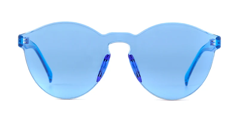 SORVINO Candy Color Sunglasses Round Rimless Sunglasses for Women Trendy Transparent Eyewear Vintage Red Purple Blue Green Glass