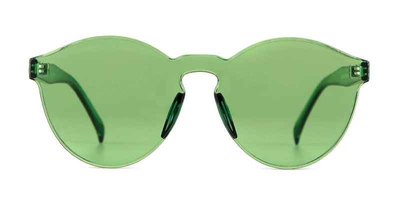 SORVINO Candy Color Sunglasses Round Rimless Sunglasses for Women Trendy Transparent Eyewear Vintage Red Purple Blue Green Glass