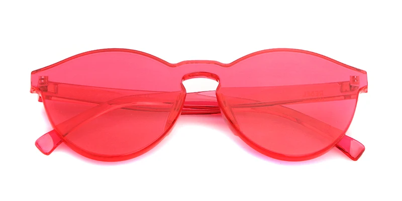 SORVINO Candy Color Sunglasses Round Rimless Sunglasses for Women Trendy Transparent Eyewear Vintage Red Purple Blue Green Glass