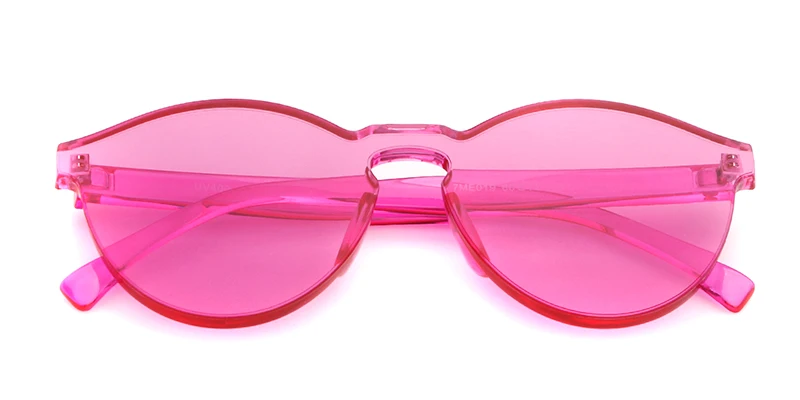SORVINO Candy Color Sunglasses Round Rimless Sunglasses for Women Trendy Transparent Eyewear Vintage Red Purple Blue Green Glass