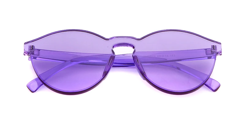 SORVINO Candy Color Sunglasses Round Rimless Sunglasses for Women Trendy Transparent Eyewear Vintage Red Purple Blue Green Glass