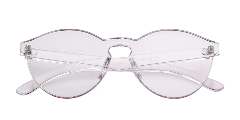 SORVINO Candy Color Sunglasses Round Rimless Sunglasses for Women Trendy Transparent Eyewear Vintage Red Purple Blue Green Glass