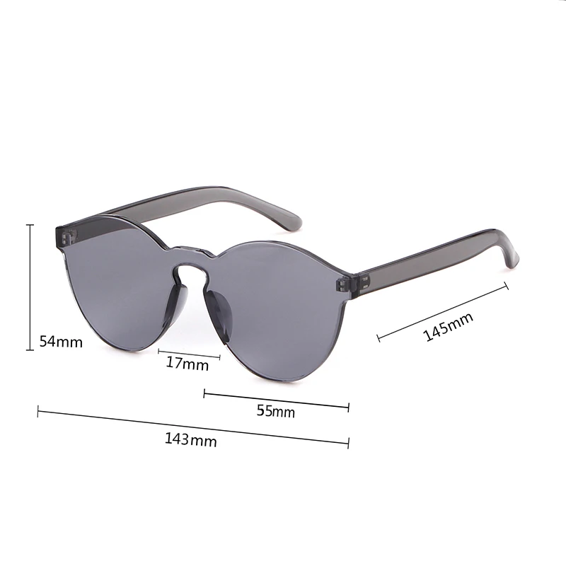 SORVINO Candy Color Sunglasses Round Rimless Sunglasses for Women Trendy Transparent Eyewear Vintage Red Purple Blue Green Glass