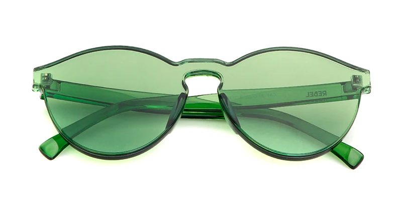 SORVINO Candy Color Sunglasses Round Rimless Sunglasses for Women Trendy Transparent Eyewear Vintage Red Purple Blue Green Glass
