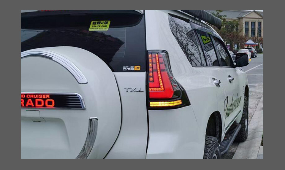 AKD Tail Lamp for Toyota Land Cruiser Prado LED Tail Light 2010-2020 Prado Rear Fog Brake Turn Signal Automotive Accessories