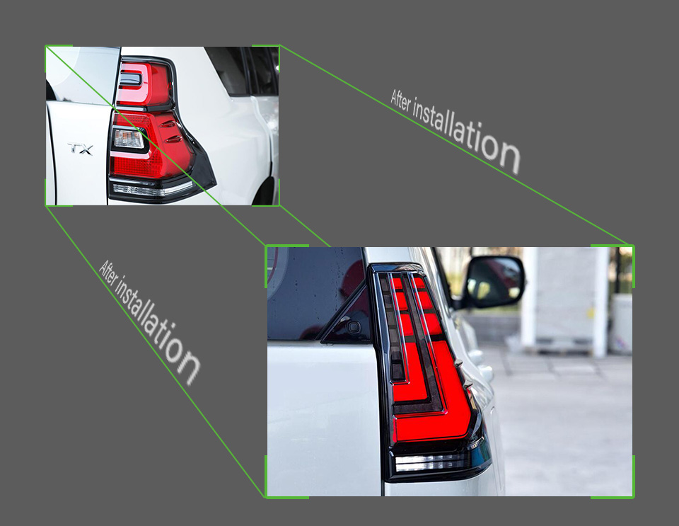 AKD Tail Lamp for Toyota Land Cruiser Prado LED Tail Light 2010-2020 Prado Rear Fog Brake Turn Signal Automotive Accessories