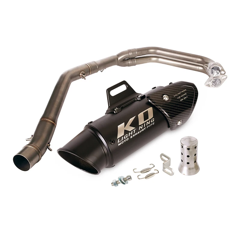For Yamaha R25 R3 Any Year Motorcycle Complete Exhaust System Front Pipe Stainless Steel Slip On With Removable DB Killer