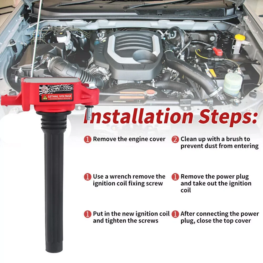 Carbole Heavy Duty Ignition Coil & Iridium Spark Plug for Dodge Grand Caravan 3.6L UF648