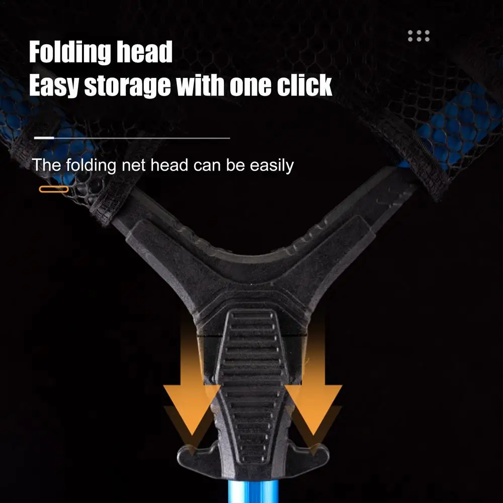 Folding Fishing Net Retractable Foldable Fishing Net Aluminum Alloy Fishing Gear Portable Fishing Landing Net Fishing Tackle