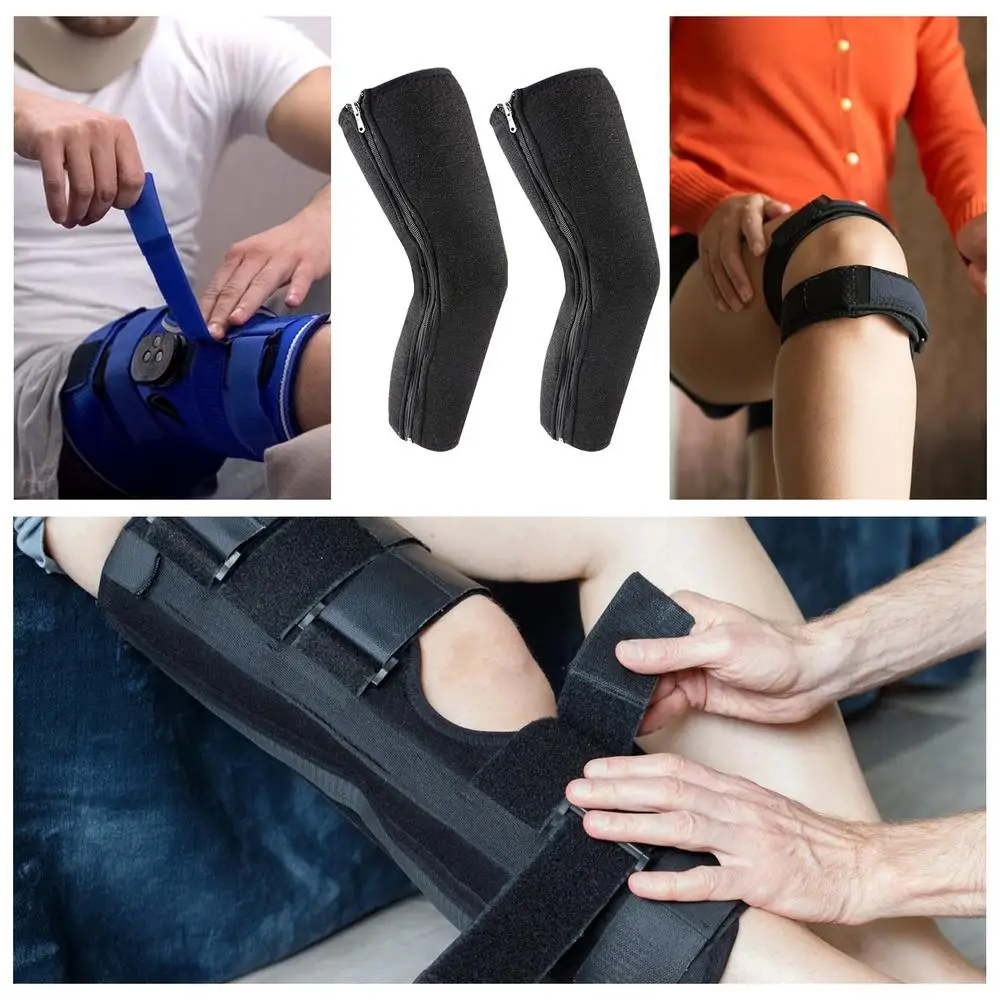 Women Men Winter Knee Warmers Fleece Lined Knee Sleeve Soft Knee Pads Cashmere Thickened Wool Knee Pads For Joint