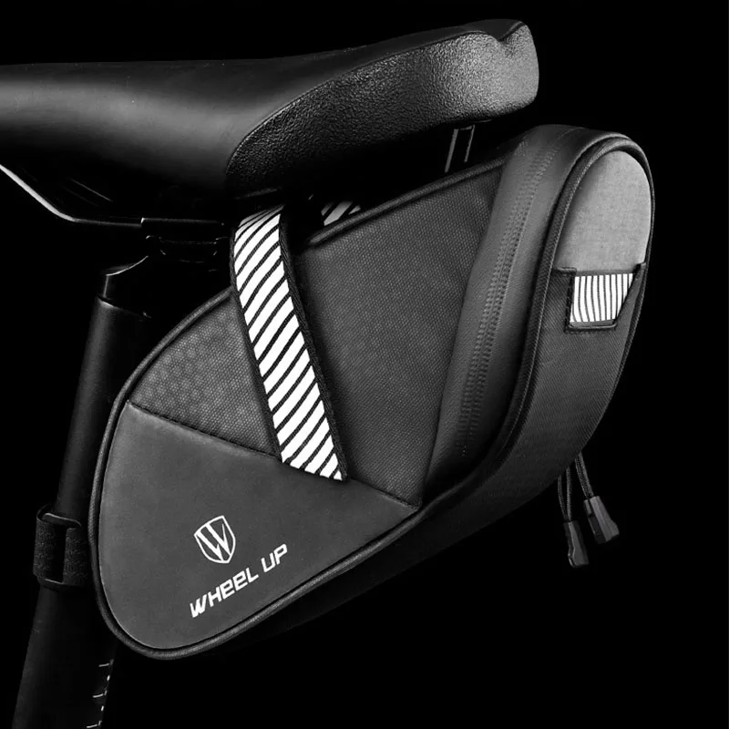 1PC 1.5-2L Black Bicycle Bag Mountain Bike Tool Tail Bag Cushion Saddle Bag Riding Cyling Equipment
