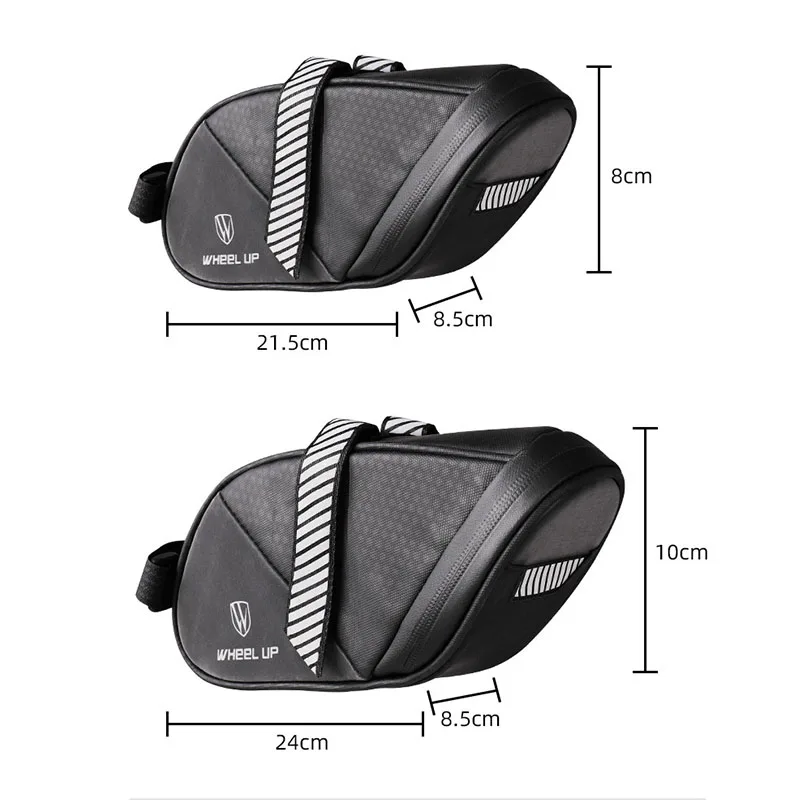 1PC 1.5-2L Black Bicycle Bag Mountain Bike Tool Tail Bag Cushion Saddle Bag Riding Cyling Equipment
