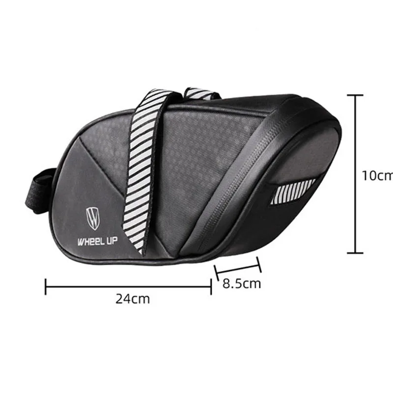 1PC 1.5-2L Black Bicycle Bag Mountain Bike Tool Tail Bag Cushion Saddle Bag Riding Cyling Equipment