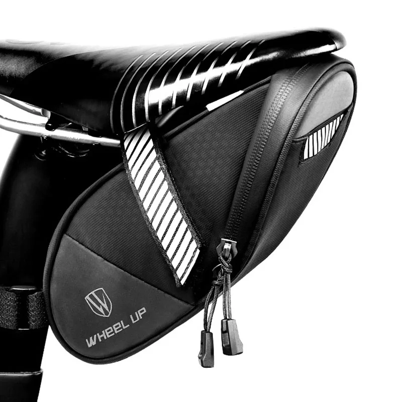 1PC 1.5-2L Black Bicycle Bag Mountain Bike Tool Tail Bag Cushion Saddle Bag Riding Cyling Equipment