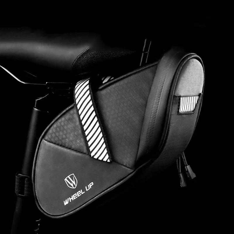 1PC 1.5-2L Black Bicycle Bag Mountain Bike Tool Tail Bag Cushion Saddle Bag Riding Cyling Equipment
