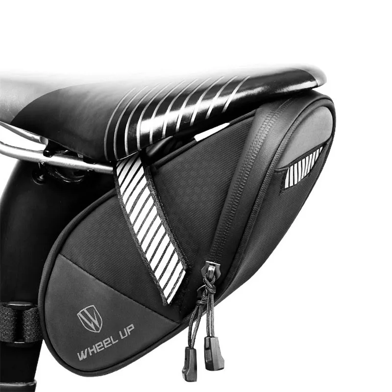 1PC 1.5-2L Black Bicycle Bag Mountain Bike Tool Tail Bag Cushion Saddle Bag Riding Cyling Equipment