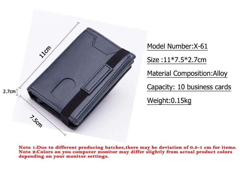 Zciti PU Leather Wallet Multifunctional Men Clutch Carbon Fiber Card Holder RFID Blocking Case Metal Box Female Bag Card Holder