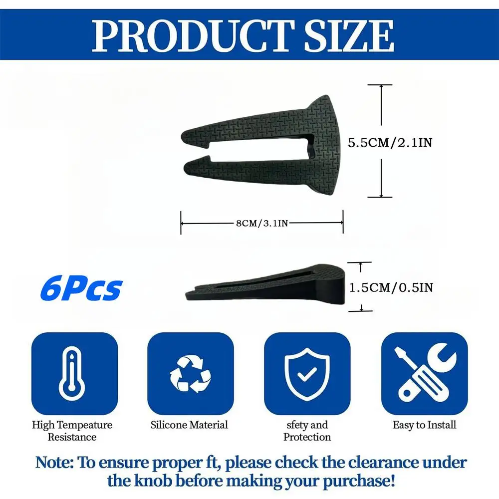 Stove Safety Knob Covers 5 Pieces Oven Knob Covers For Child Safety Silicone Stove Guard Cooktop Protector Prevent Accidental