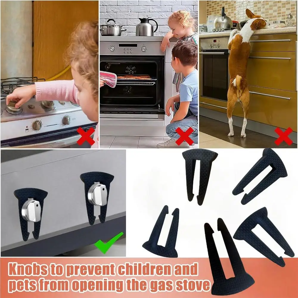 Stove Safety Knob Covers 5 Pieces Oven Knob Covers For Child Safety Silicone Stove Guard Cooktop Protector Prevent Accidental