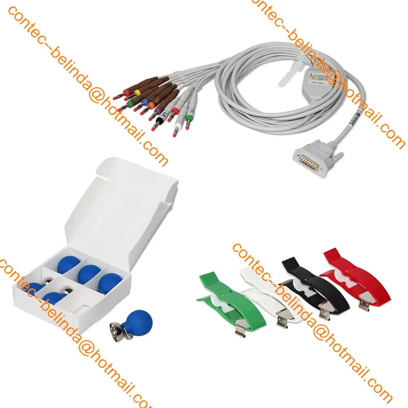 CONTEC ECG100G Single Channel Elektrokardiograph EKG Machine Monitor Cable Portable + Printer