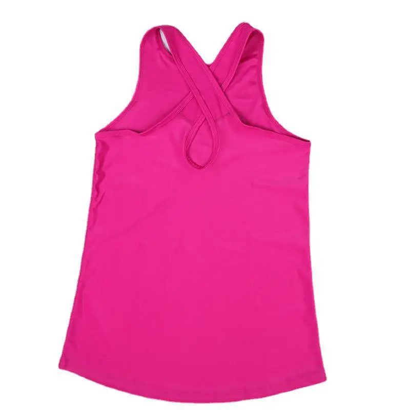 1PC Yoga Vest Women Gym Shirt Quick Dry Sports Shirts Cross Back Gym Top Women's Fitness Shirt Sleeveless Sports Top Yoga Shirt