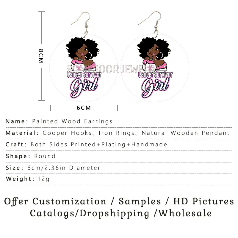SOMESOOR Van Gogh Self Portrait Artistic Printed Wooden Drop Earrings Starry Night Sunflower Loops Dangle Jewelry For Women Gift