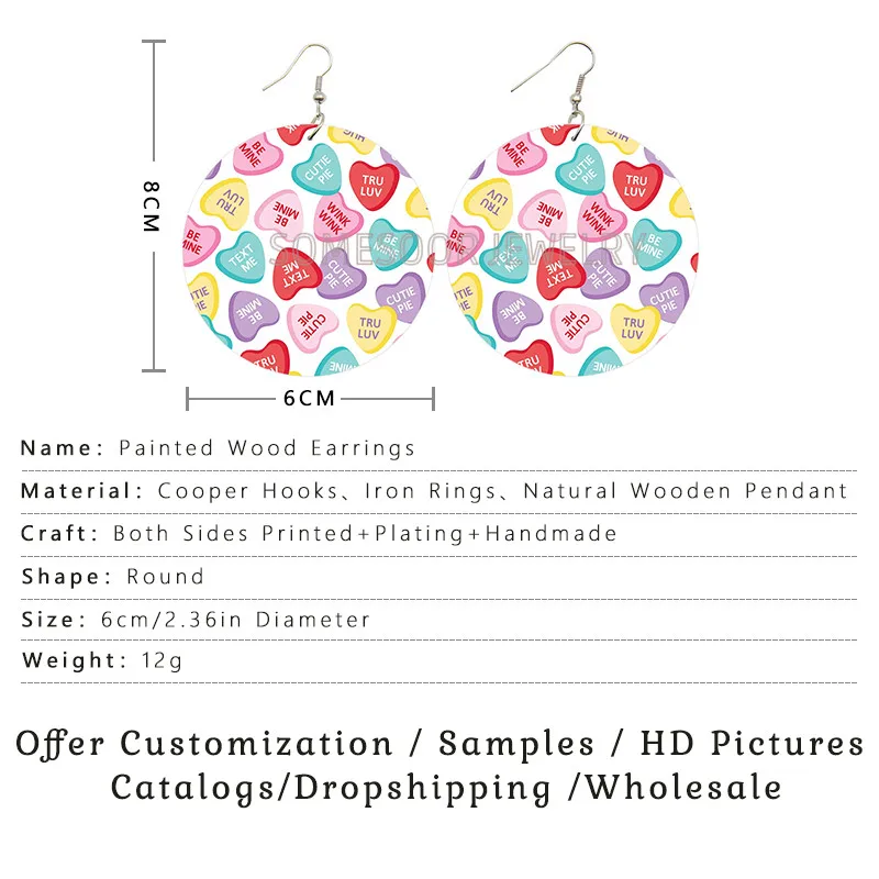 SOMESOOR Van Gogh Self Portrait Artistic Printed Wooden Drop Earrings Starry Night Sunflower Loops Dangle Jewelry For Women Gift