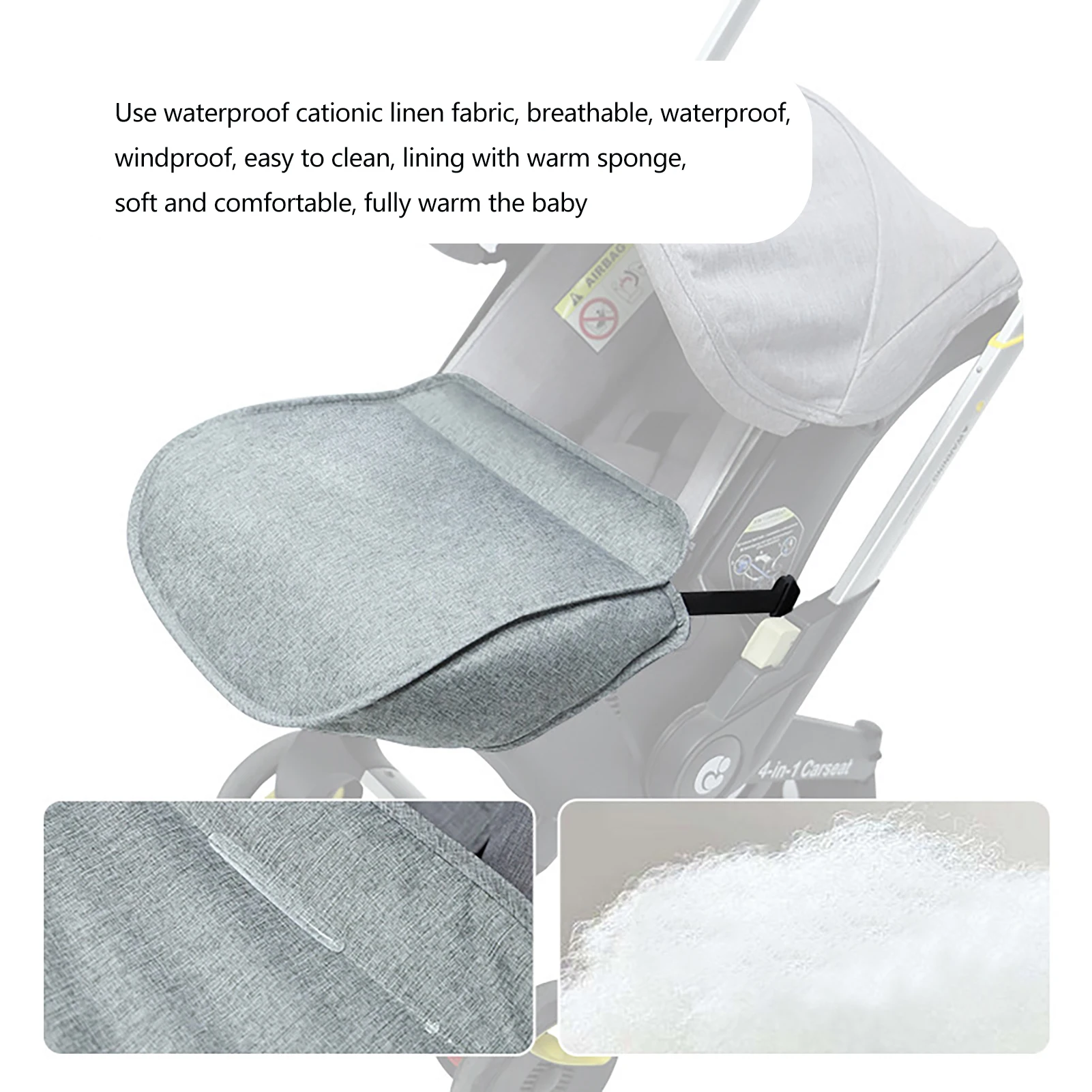 Baby Stroller Foot Cover For Doona Carriages Foot Covers Waterproof Warm Pram Footmuff Baby Stroller Accessories Pad Footrest