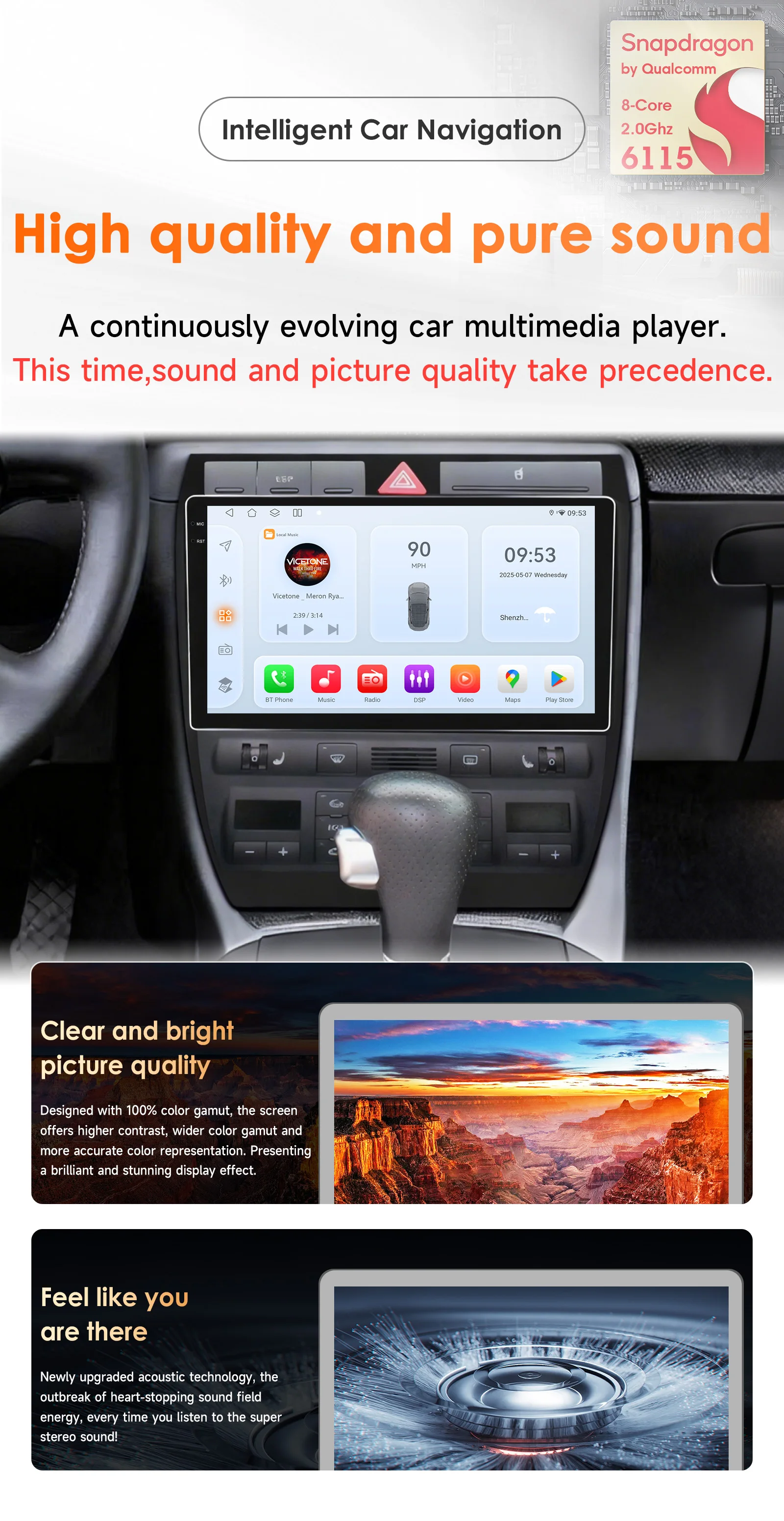 Hizpo 8G 128G Car Radio Carplay For Audi A6 C5 2 RS6 S6 1997 - 2004 GPS 1280*720P Android 13 Auto 2din Multimedia Player Stereo