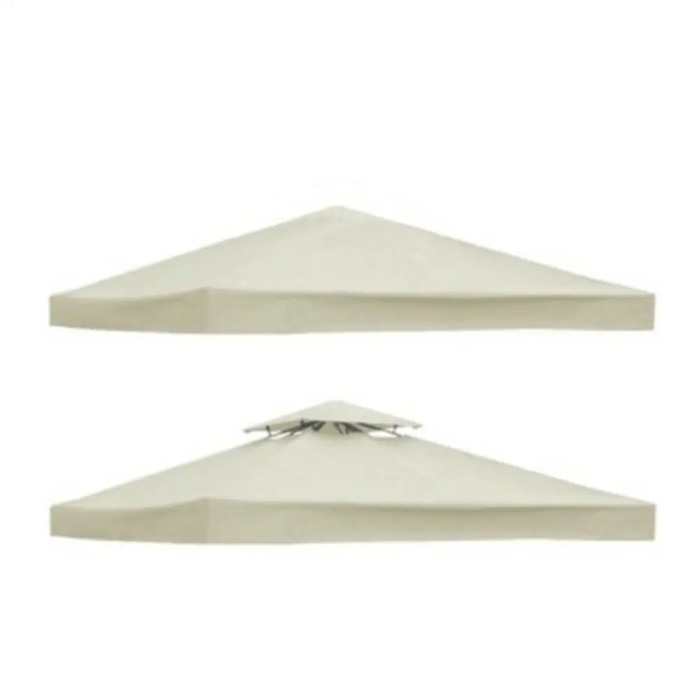 3*3m Double Layer Outdoor Tent Top Cover Patio Gazebo Top Cover Replacement Cover For Outdoor Yard Camping Hiking